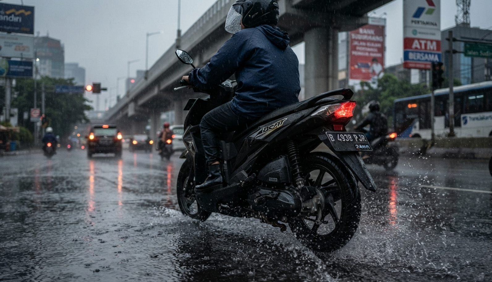 Musim Hujan Tiba, Ban Motor dengan Kembangan Seperti Ini Lebih Aman Dipakai