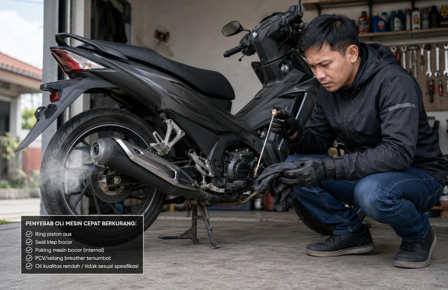 Oli Motor Cepat Berkurang Padahal Baru Diganti? Ini Biang Keroknya
