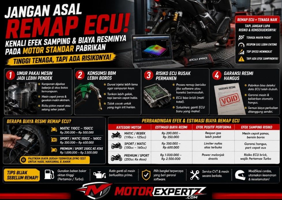 Jangan Asal Remap ECU! Kenali Efek Samping dan Biaya Resminya pada Motor Standar Pabrikan