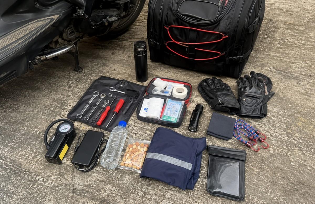 Selain Jas Hujan, Ini 10 Perlengkapan Touring Motor yang Wajib Masuk Bagasi