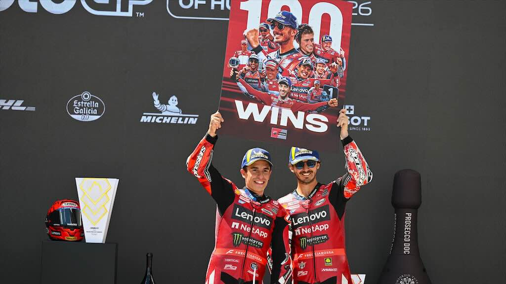 Menggila di Balaton Park! Marc Marquez dan Ducati Lenovo Team Kompak Tembus 100 Kemenangan