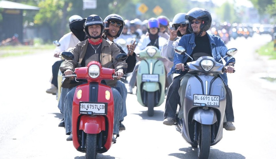 Perdana Digelar di Sumatera, Yamaha CLASSY Ride & Chill Diserbu Ratusan Bikers