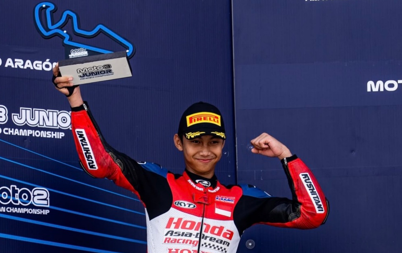 Catat Podium Ketiga Musim Ini, Kiandra Ramadhipa Jaga Asa Tembus 3 Besar MotoJunior 2026