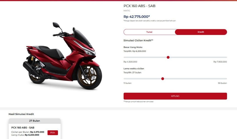 Makin Praktis, Cek Estimasi Cicilan Motor Honda Kini Bisa Lewat Aplikasi Wanda