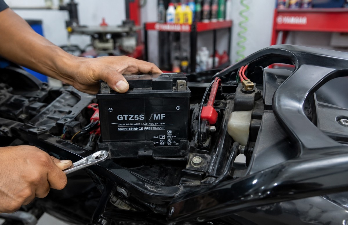 Awas, 5 Kebiasaan Sepele Ini Bikin Aki Motor Cepat Tekor