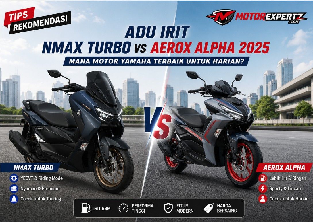 Adu Irit NMAX Turbo vs Aerox Alpha 2025: Mana Motor Yamaha Terbaik untuk Harian?