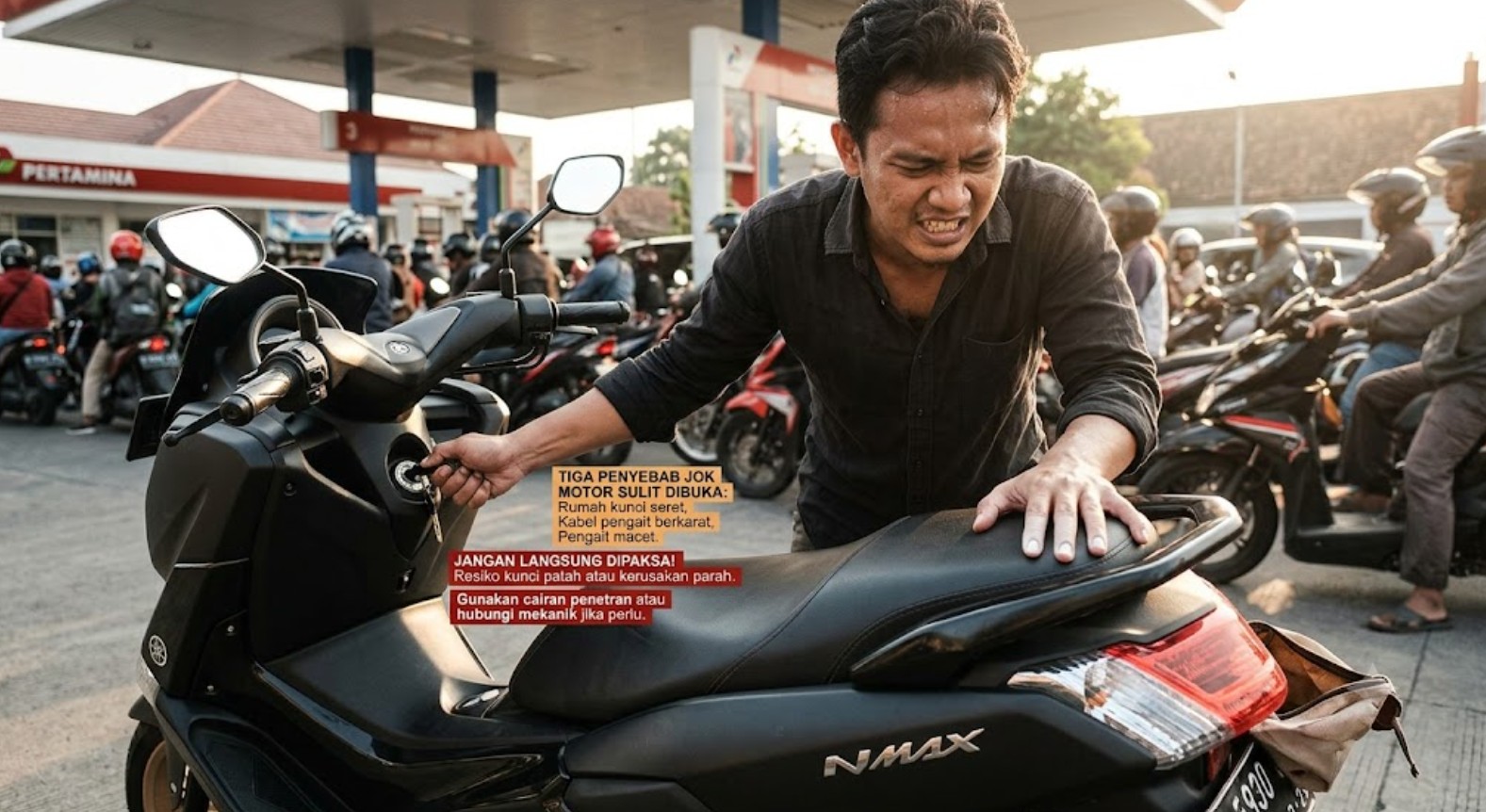 Jok Motor Susah Dibuka? Kenali Tiga Penyebabnya Sebelum Terlanjur Bongkar Paksa