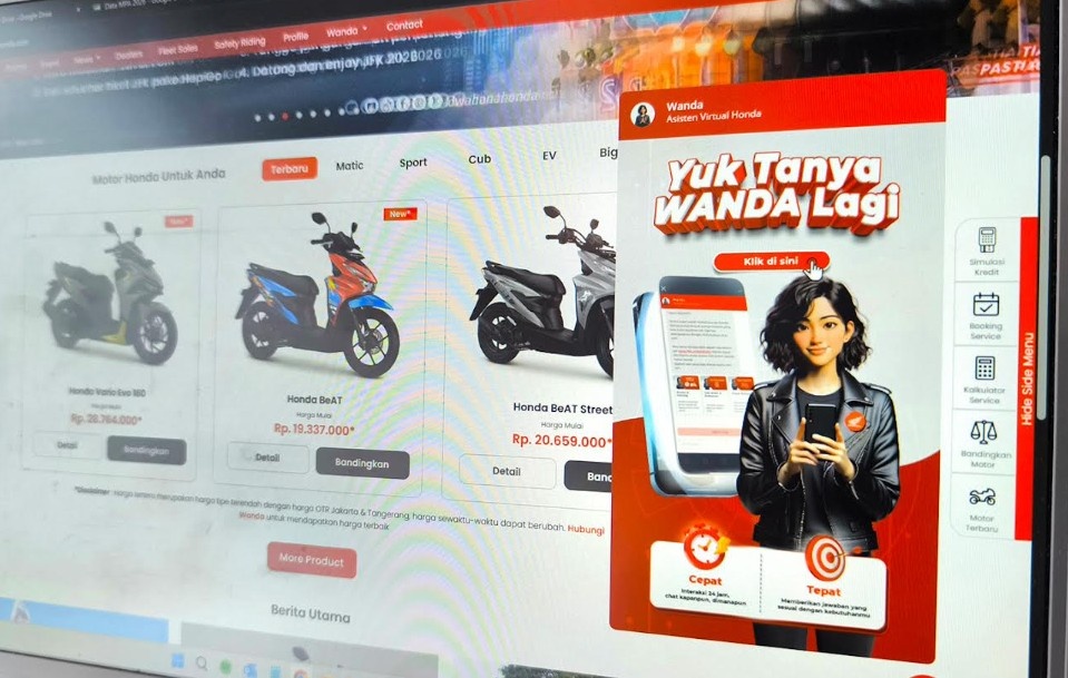 Wanda Bikin Layanan Honda Makin Praktis, Konsumen Bisa Tanya Info Motor Kapan Saja
