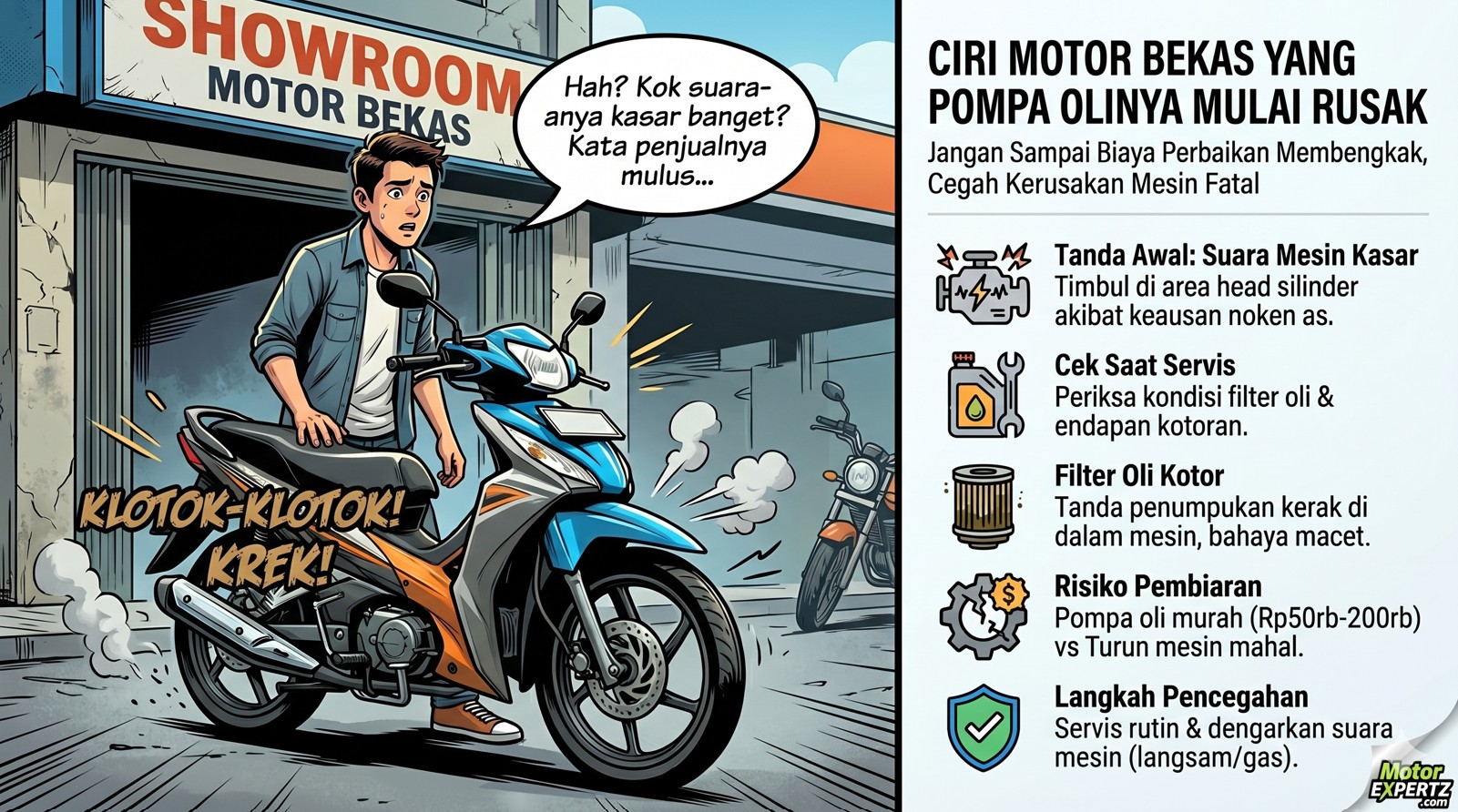 Ciri Motor Bekas yang Pompa Olinya Mulai Rusak, Jangan Sampai Bikin Biaya Perbaikan Membengkak