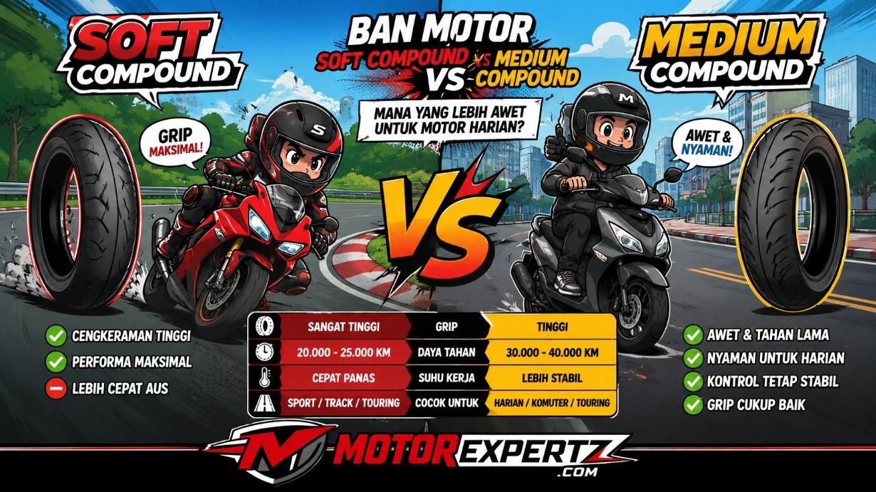 Ban Tubeless Soft Compound vs Medium Compound: Mana yang Lebih Awet untuk Motor Harian?