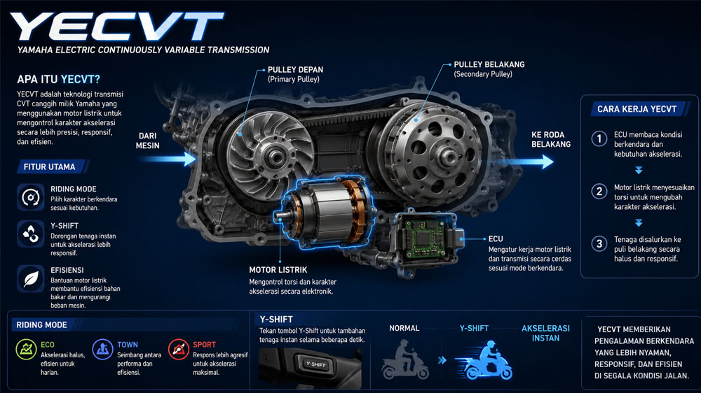 Mengenal Teknologi YECVT pada Motor Yamaha Terbaru