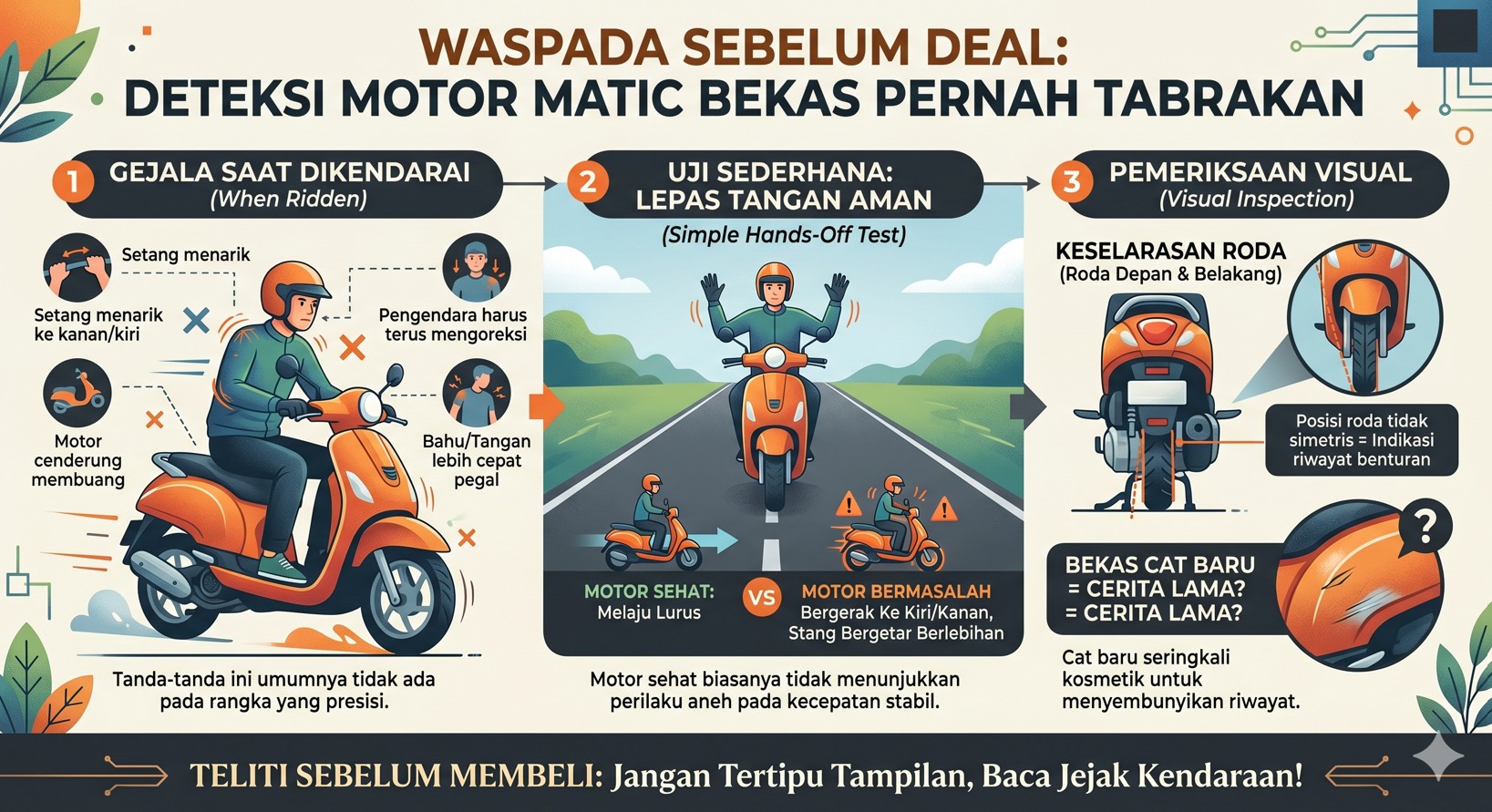 Waspada Sebelum Deal, Motor Matic Bekas Pernah Tabrakan Punya Banyak Petunjuk Tersembunyi