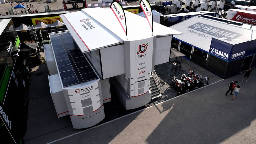 Bimota Kawasaki Pasang Sistem Energi Surya untuk Operasional Paddock WorldSBK