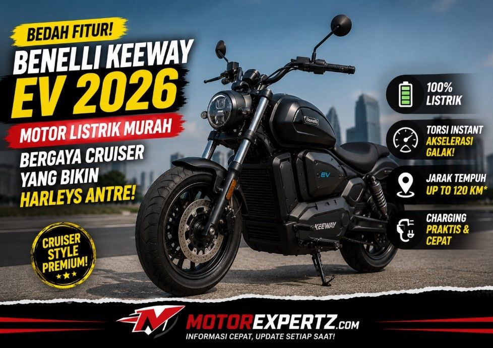 Bedah Fitur Benelli Keeway EV 2026: Motor Listrik Murah Bergaya Cruiser yang Bikin Harleys Antre