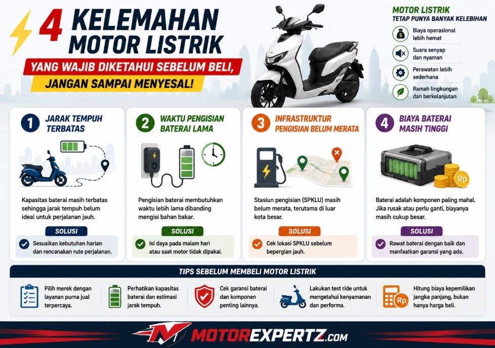 4 Kelemahan Motor Listrik yang Wajib Diketahui Sebelum Beli, Jangan Sampai Menyesal!