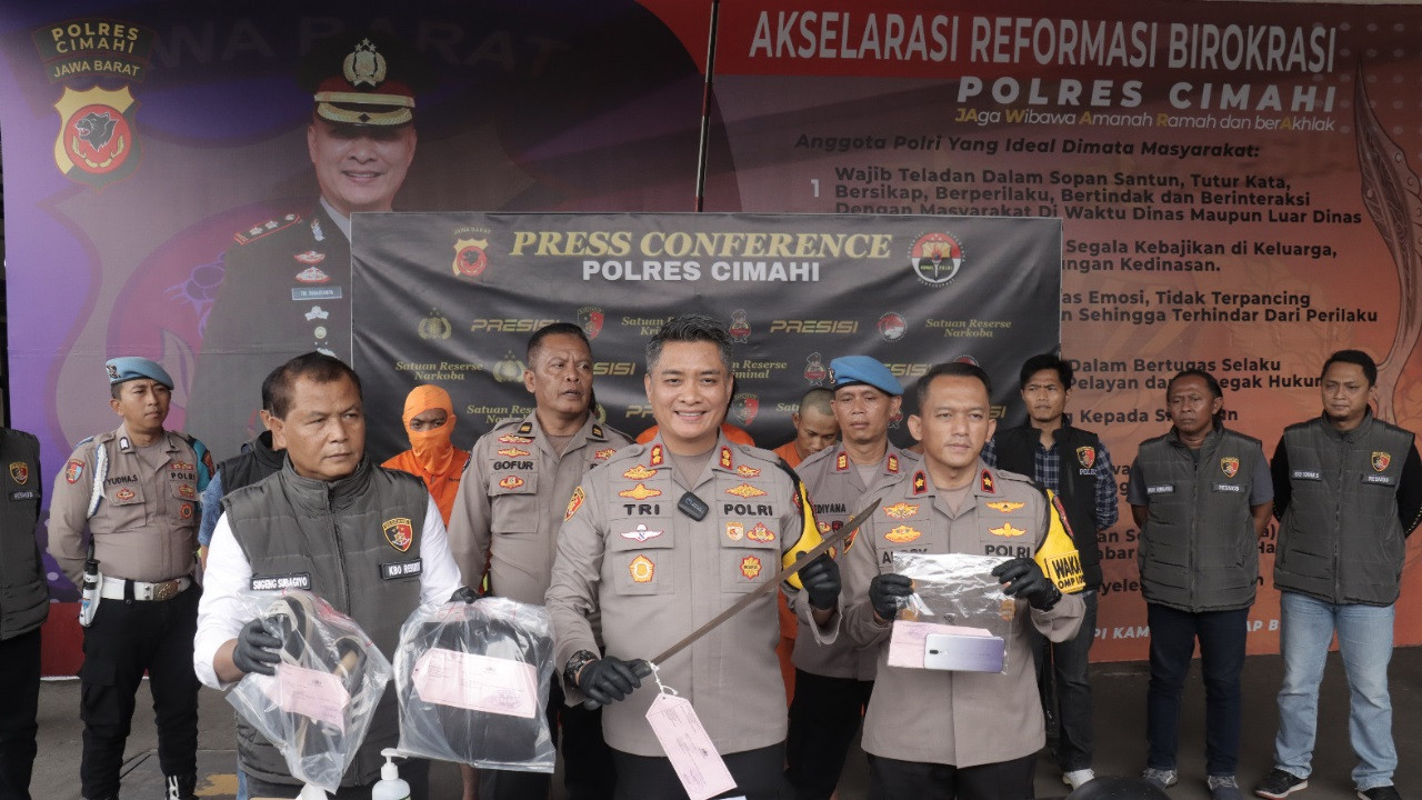 Polres Cimahi Berhasil Tangkap Pelaku Begal Motor yang Viral di Media Sosial