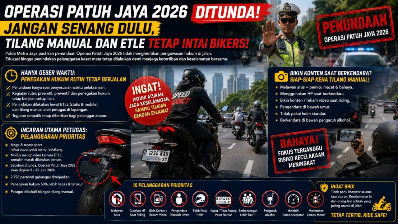HOT NEWS: Operasi Patuh Jaya 2026 Ditunda: Jangan Senang Dulu, Tilang Manual Dan ETLE Tetap Intai Bikers!