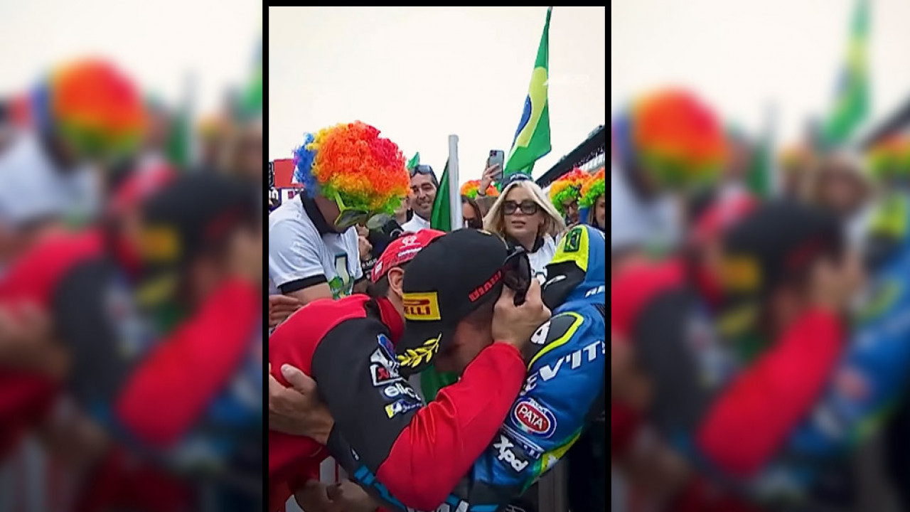 Pelukan Emas 2 Juara Dunia antara Marc Marquez dan Diogo Moreira