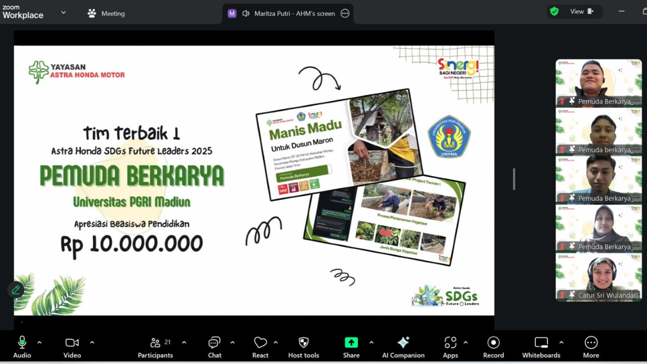 Dorong Aksi Sosial Berkelanjutan, Yayasan AHM Rangkul Mahasiswa Lewat Program Astra Honda SDGs Future Leaders 2025