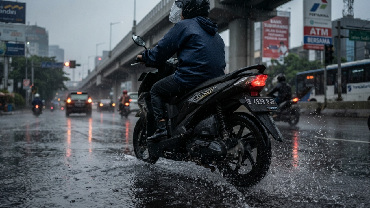Musim Hujan Tiba, Ban Motor dengan Kembangan Seperti Ini Lebih Aman Dipakai
