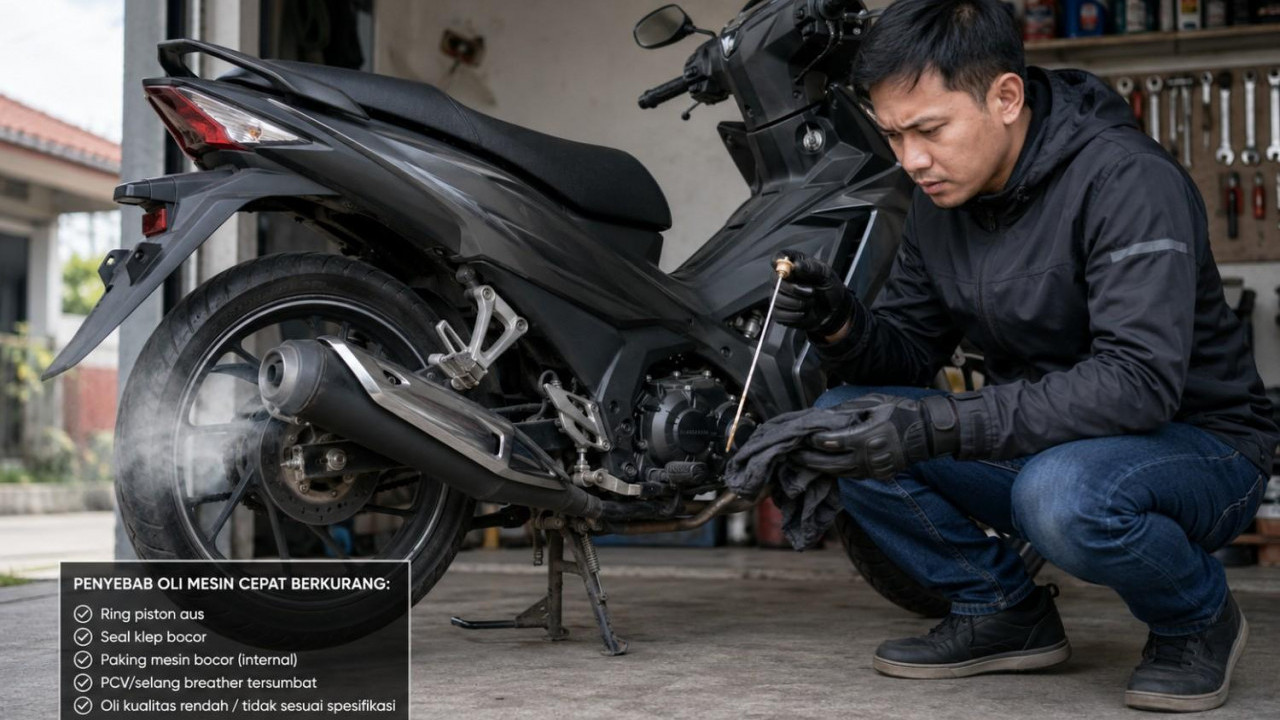 Oli Motor Cepat Berkurang Padahal Baru Diganti? Ini Biang Keroknya