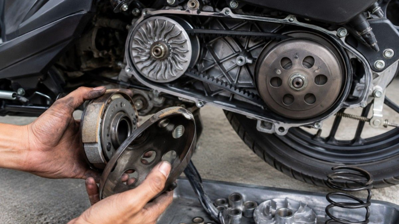 Tarikan Awal Motor Matik Lemot Disertai Gredek, Buruan Cek Komponen Ini Sebelum Makin Parah