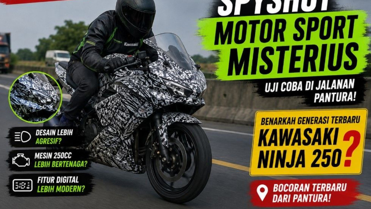 Hot Gosip: Spyshot Motor Sport Misterius Uji Coba di Jalanan Pantura, Benarkah Generasi Terbaru Kawasaki Ninja 250?