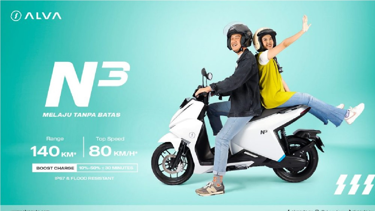 ALVA N3 Motor Listrik Praktis buat Mobilitas Harian Kamu