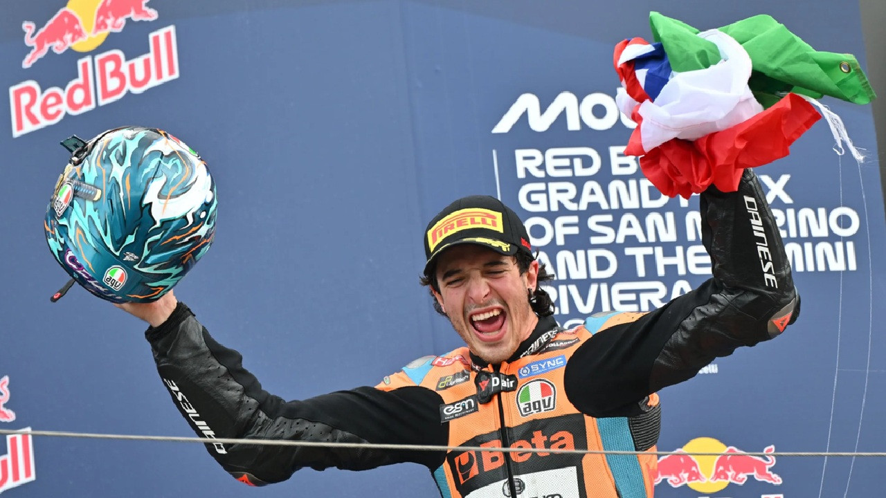 Celestino Vietti Catatkan Kemenangan Perdana di Moto2 San Marino 2025, Mario Aji Finis ke-24
