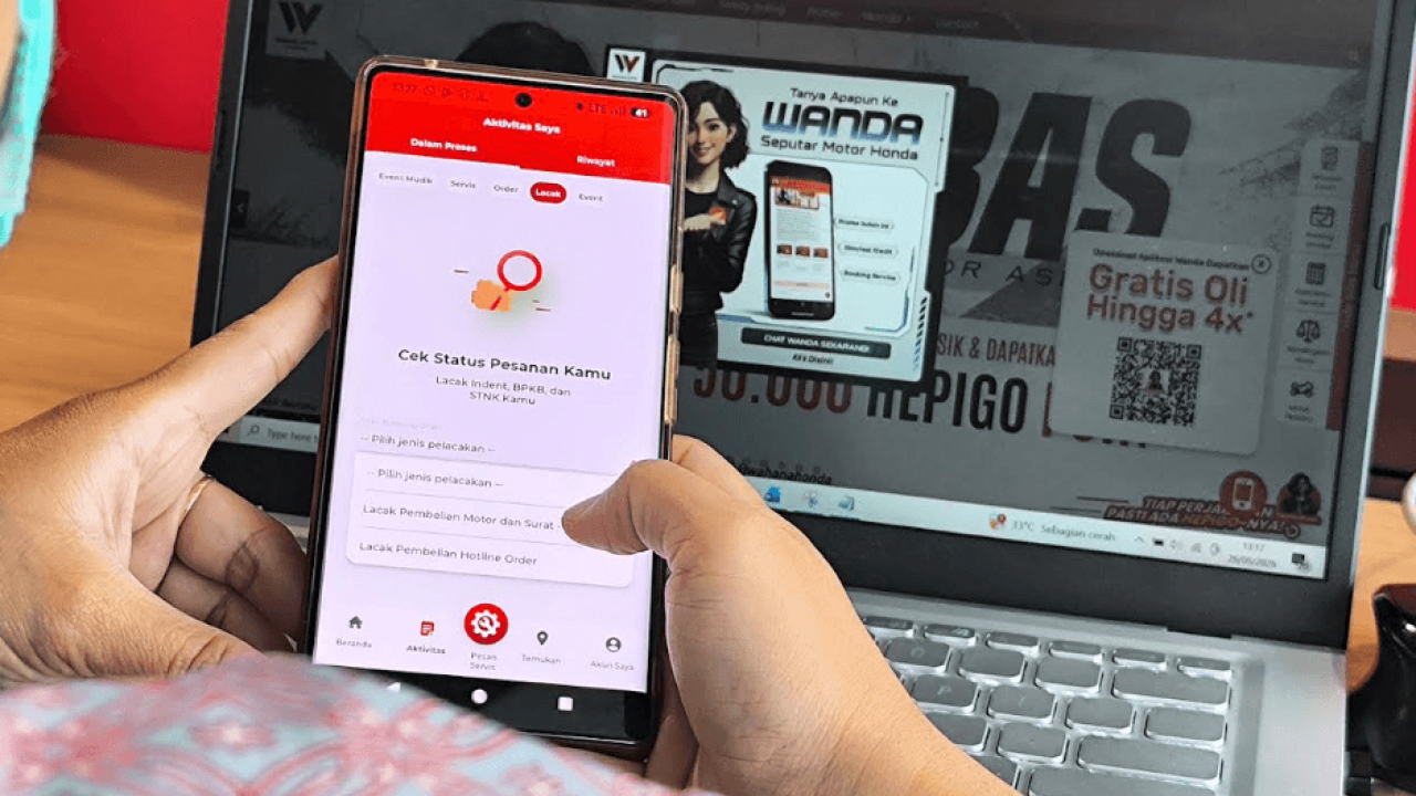 Gampang, Begini Cara Lacak Info Pembelian Motor dan Sparepart Honda Lewat Aplikasi Wanda