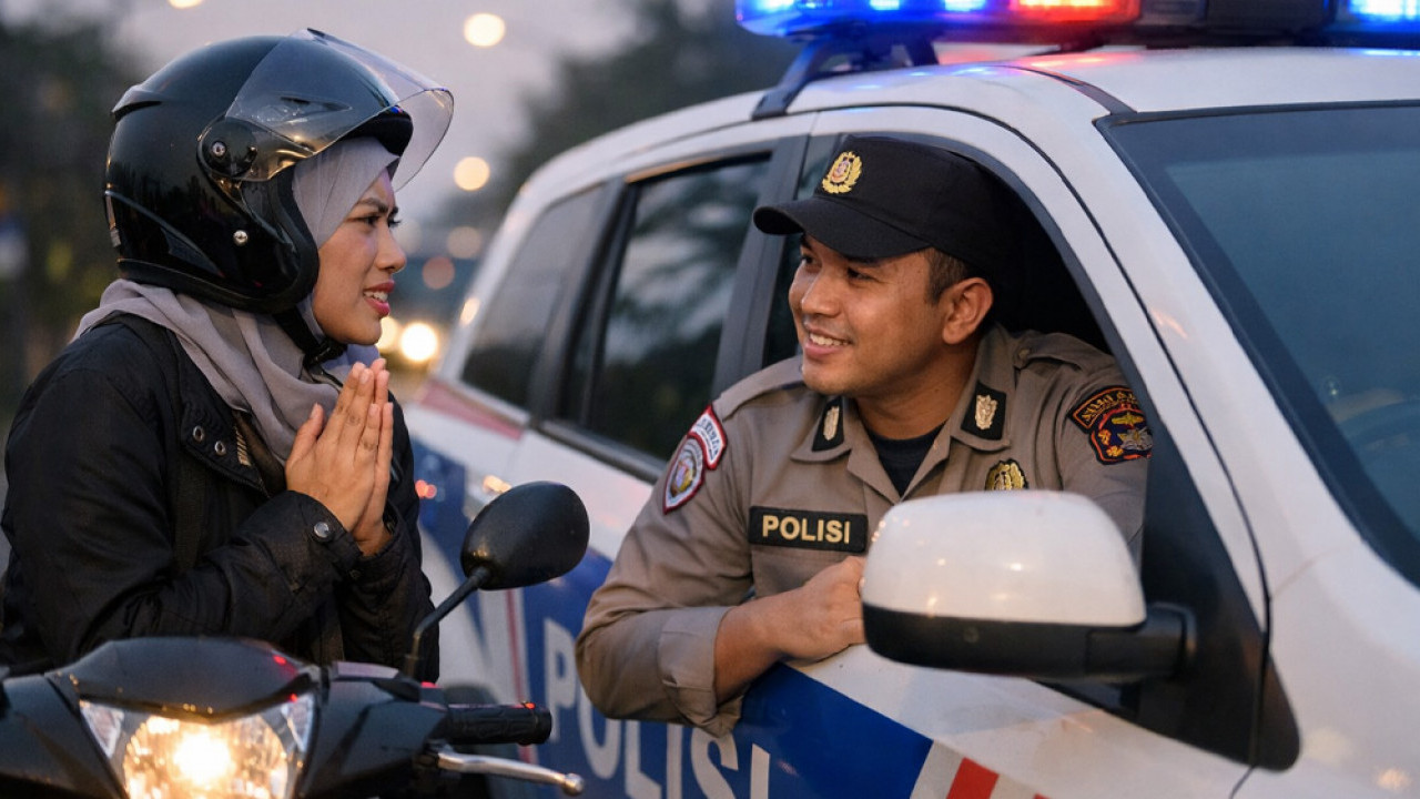 Takut Dibegal, Wanita Ini Cegat Polisi di Jalan untuk Temani Pulang
