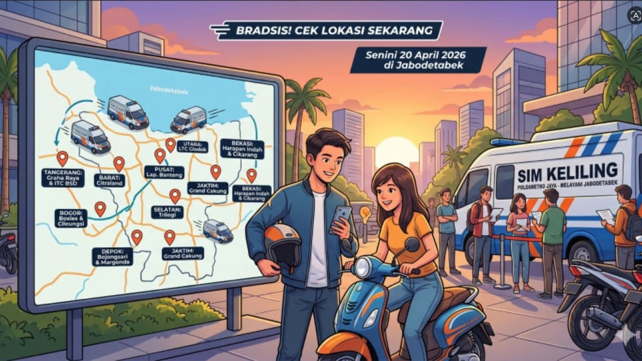 Update Terbaru! Lokasi Mobil SIM Keliling Hari Ini Senin 20 April 2026 di Jabodetabek