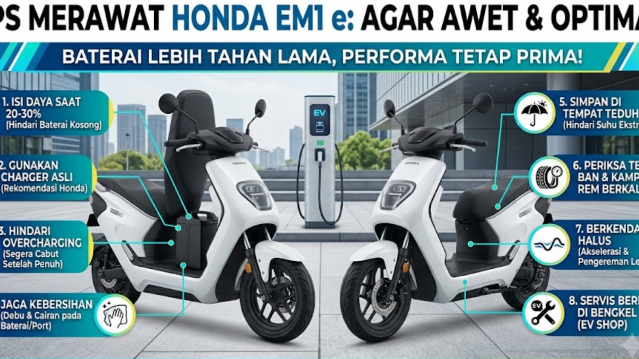 Tips Merawat Honda EM1 Agar Awet, Performa Tetap Optimal dan Baterai Lebih Tahan Lama