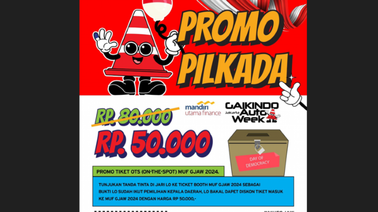 MUF GJAW 2024 Hadirkan Promo Tiket Masuk Khusus untuk Pemilih Pilkada