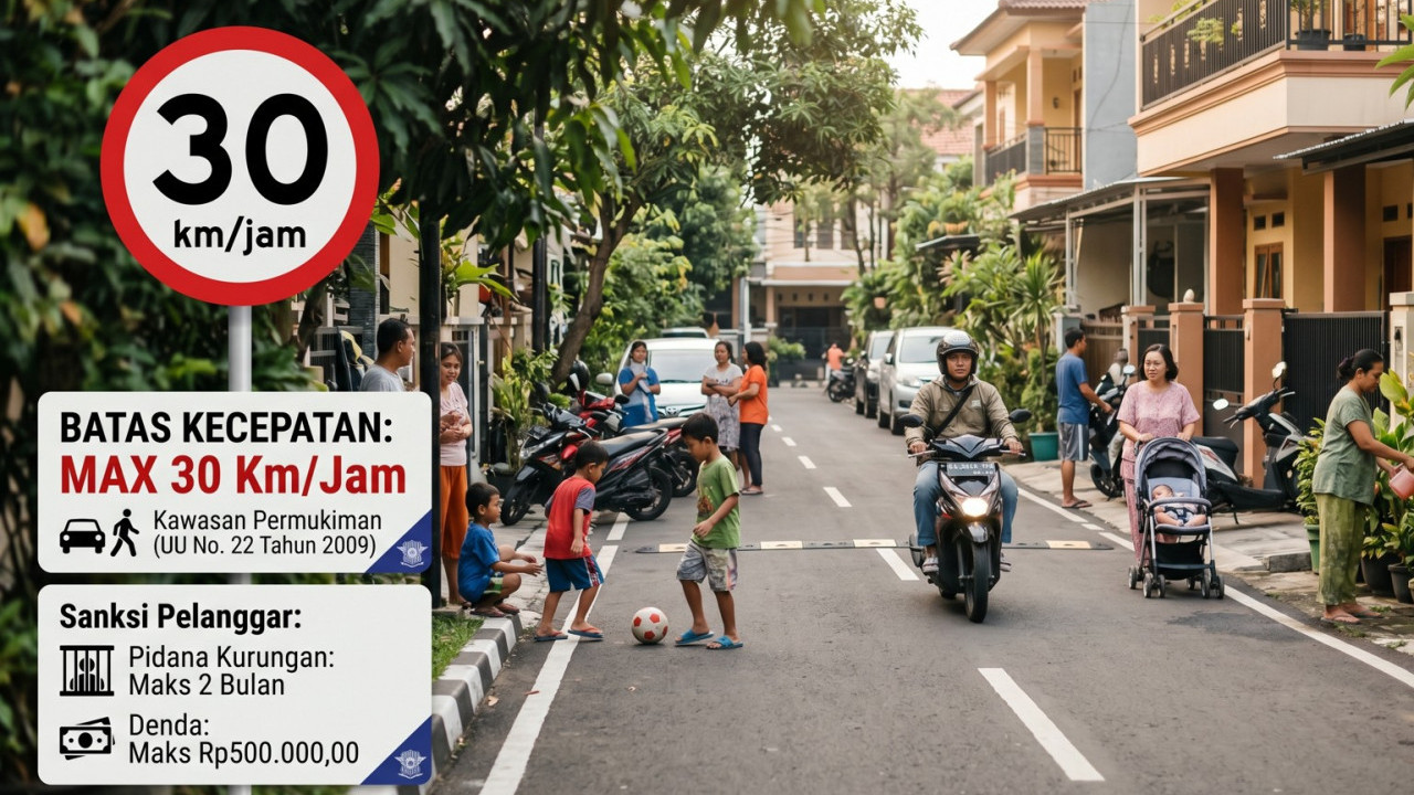Sudah Tahu Belum? Segini Batas Kecepatan Maksimal di Area Permukiman Menurut Aturan Polri