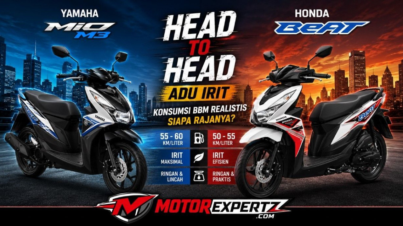 Adu Irit Honda BeAT vs Yamaha Mio M3: Konsumsi BBM Realistis, Siapa Rajanya?