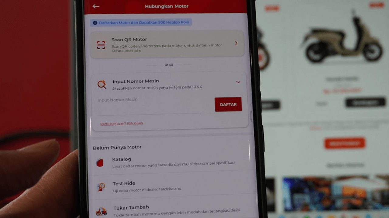 Tampilan Baru Menu ‘Hubungkan Motor’ di Aplikasi Wanda: Lebih Simpel dan Modern