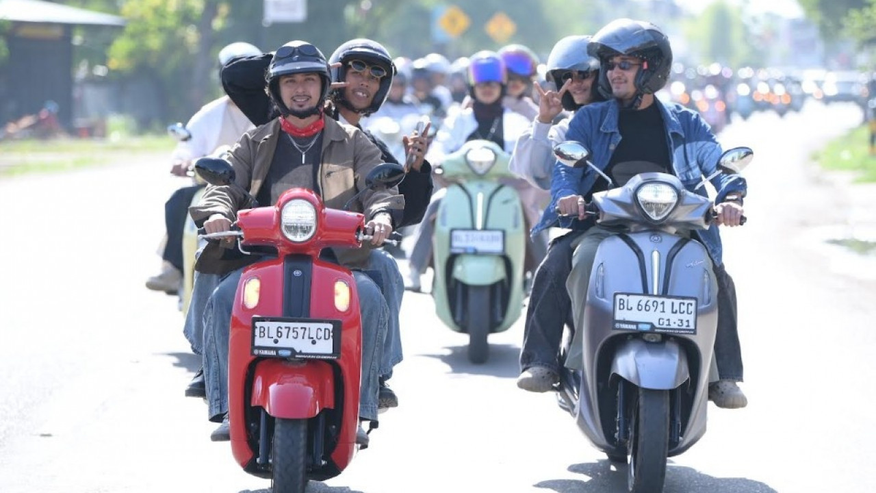 Perdana di Sumatera, Yamaha CLASSY Ride & Chill Diserbu Ratusan Bikers