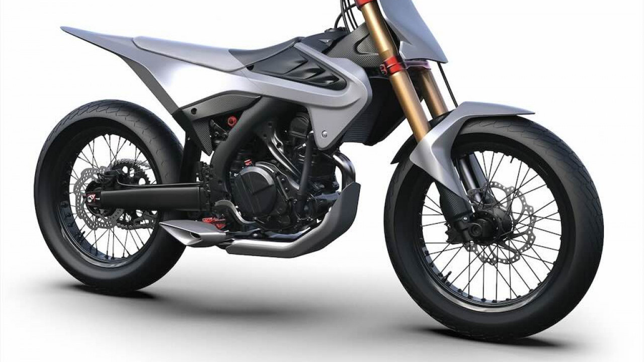 Picasso OMT 450 Sebuah Motor Balap Flat Track dengan Menggnakan Sasis Serat Karbon yang Sangat Ringan