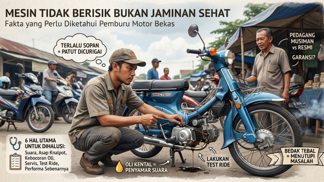 Mesin Tidak Berisik Bukan Jaminan Sehat, Ini Fakta yang Perlu Diketahui Pemburu Motor Bekas