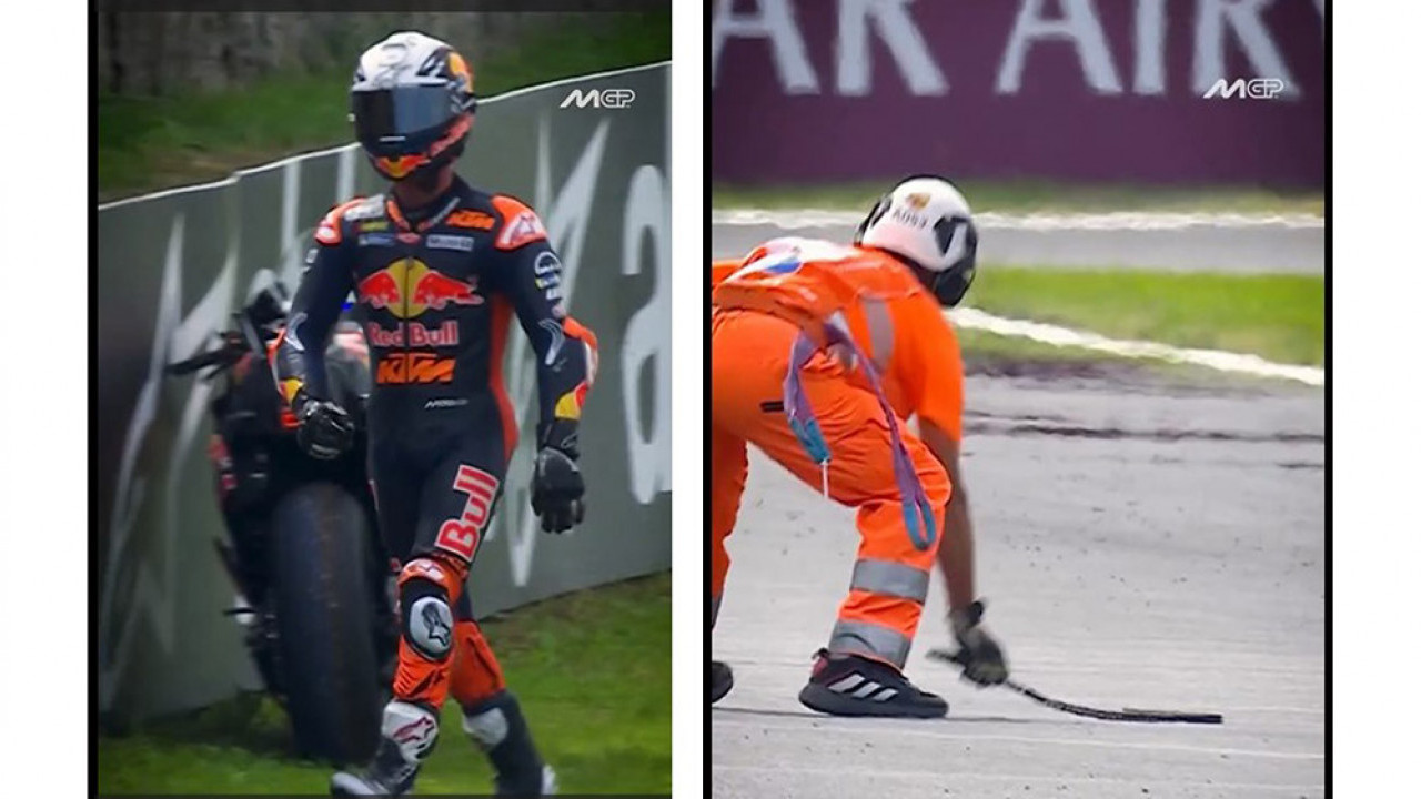 Momen Rantai Motor Pedro Acosta Putus di Tengah Balapan MotoGP San Marino