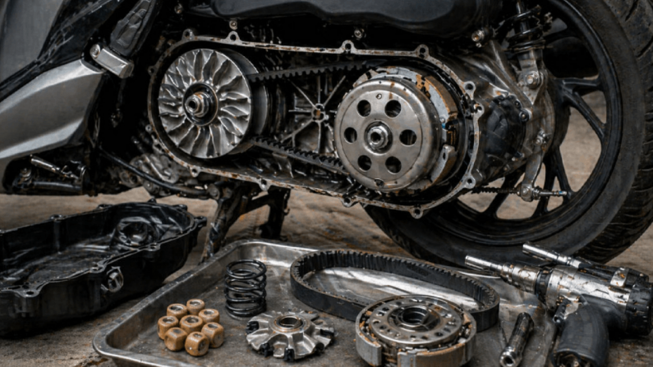 How To: Membersihkan CVT Motor Matic Sendiri di Rumah, Modal Kurang dari Rp50 Ribu