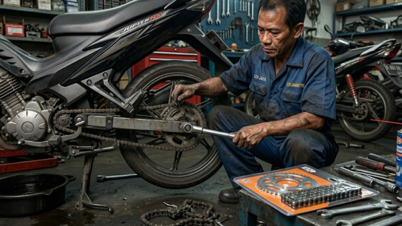 Jangan Tunggu Rusak Parah Baru Diservis, Ini Waktu Ideal Ganti Gir Set Motor