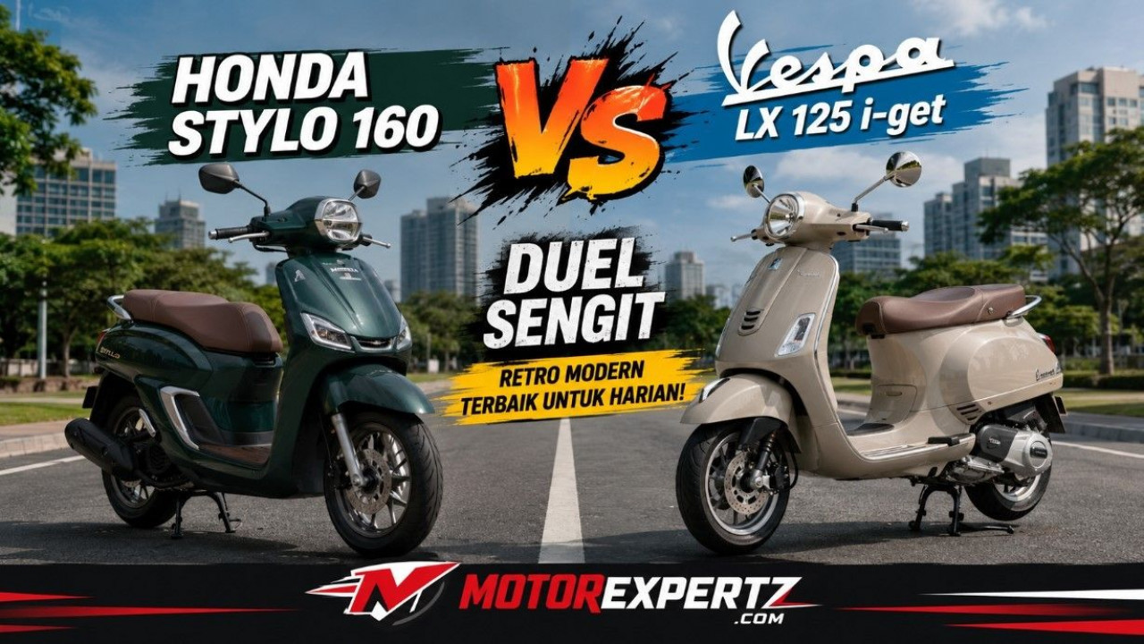 Duel Sengit Honda Stylo 160 vs Vespa LX 125 i-get: Mana Skutik Retro Modern Terbaik untuk Harian?
