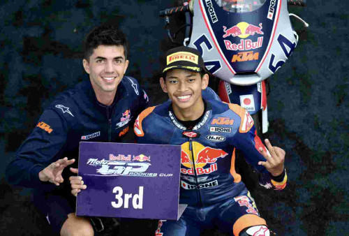 Veda Ega Pratama Persembahkan Podium Red Bull Rookies Cup Untuk HUT Indonesia Ke-79