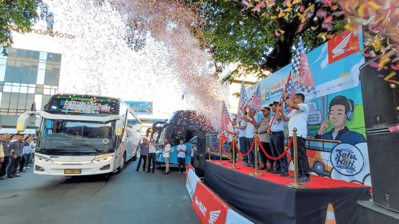 Mudik Balik Bareng Honda 2026, AHM Resmi Berangkatkan Ribuan Pemudik ke Kampung Halaman