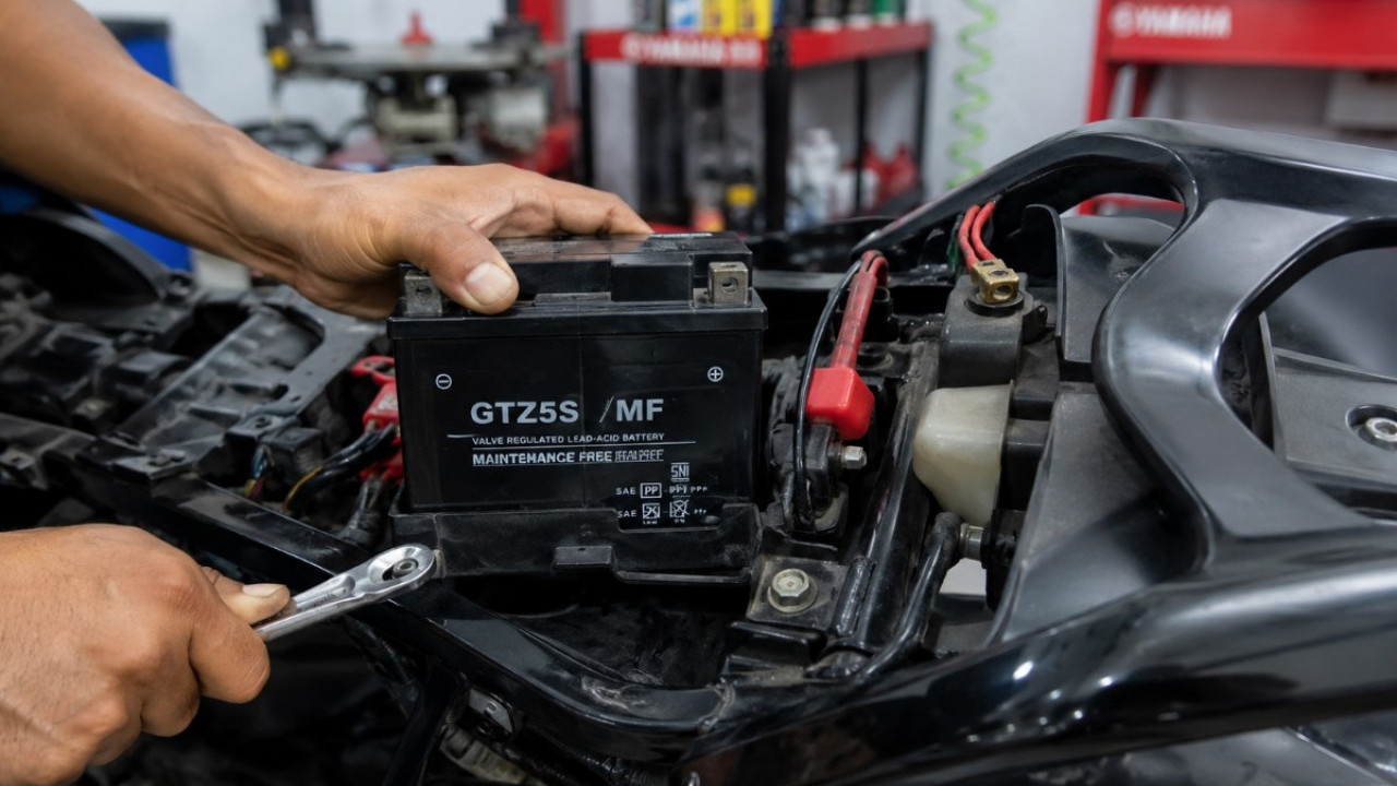 Awas, 5 Kebiasaan Sepele Ini Bikin Aki Motor Cepat Tekor