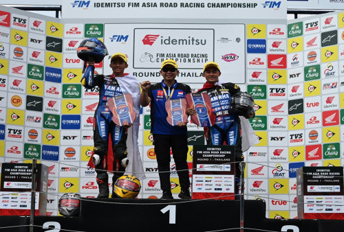 M Faerozi dan Arai Agaska Borong Podium 1 dan 2 pada Race 1 AP250 di Ajang Balap ARRC 2024 Thailand