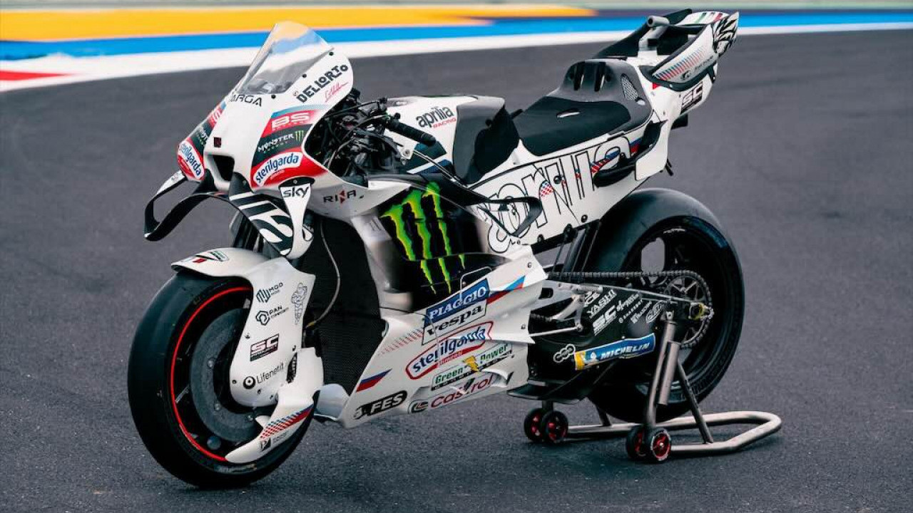 Ini Dia Livery Khusus Aprilia di MotoGP San Marino 2026, Rayakan 80 Tahun Vespa