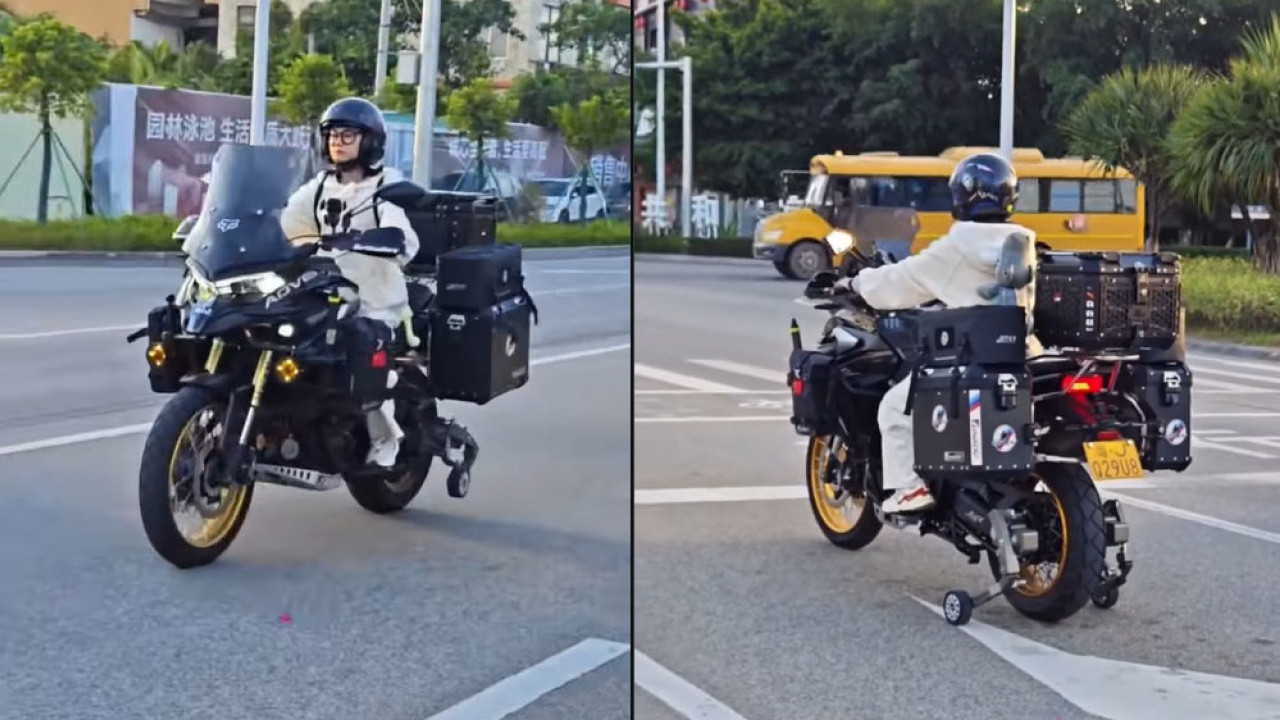 Gadis Botol Yakult Bikin Kejutan Lagi, Motor BMW R 1250GS Dimodif Jadi Roda Tiga